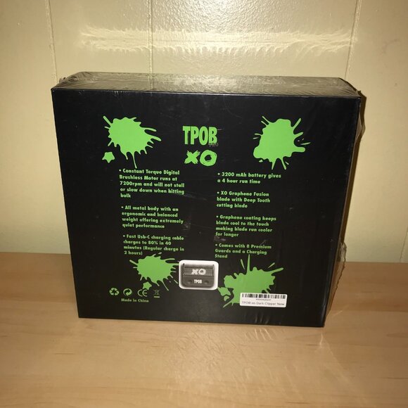 TPOB Pro XO Dark Clipper Brushless 7200rpm Professional Hair Trimmer Black-NEW - Picture 4 of 16